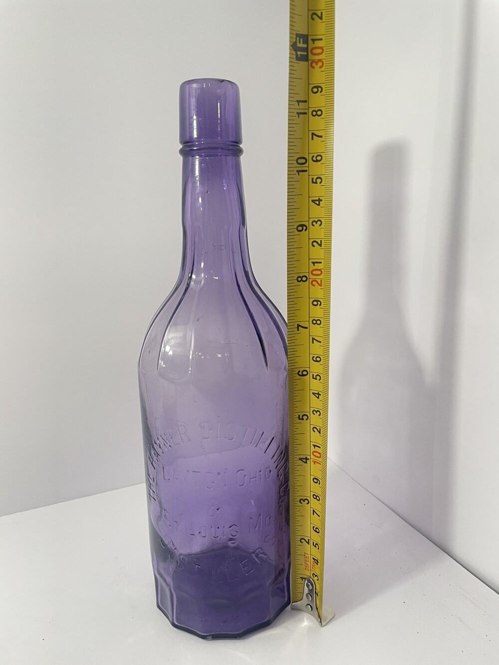 Antique Purple Amethyst Whiskey Bottle – Hanner Distilling Co Dayton Ohio c1900